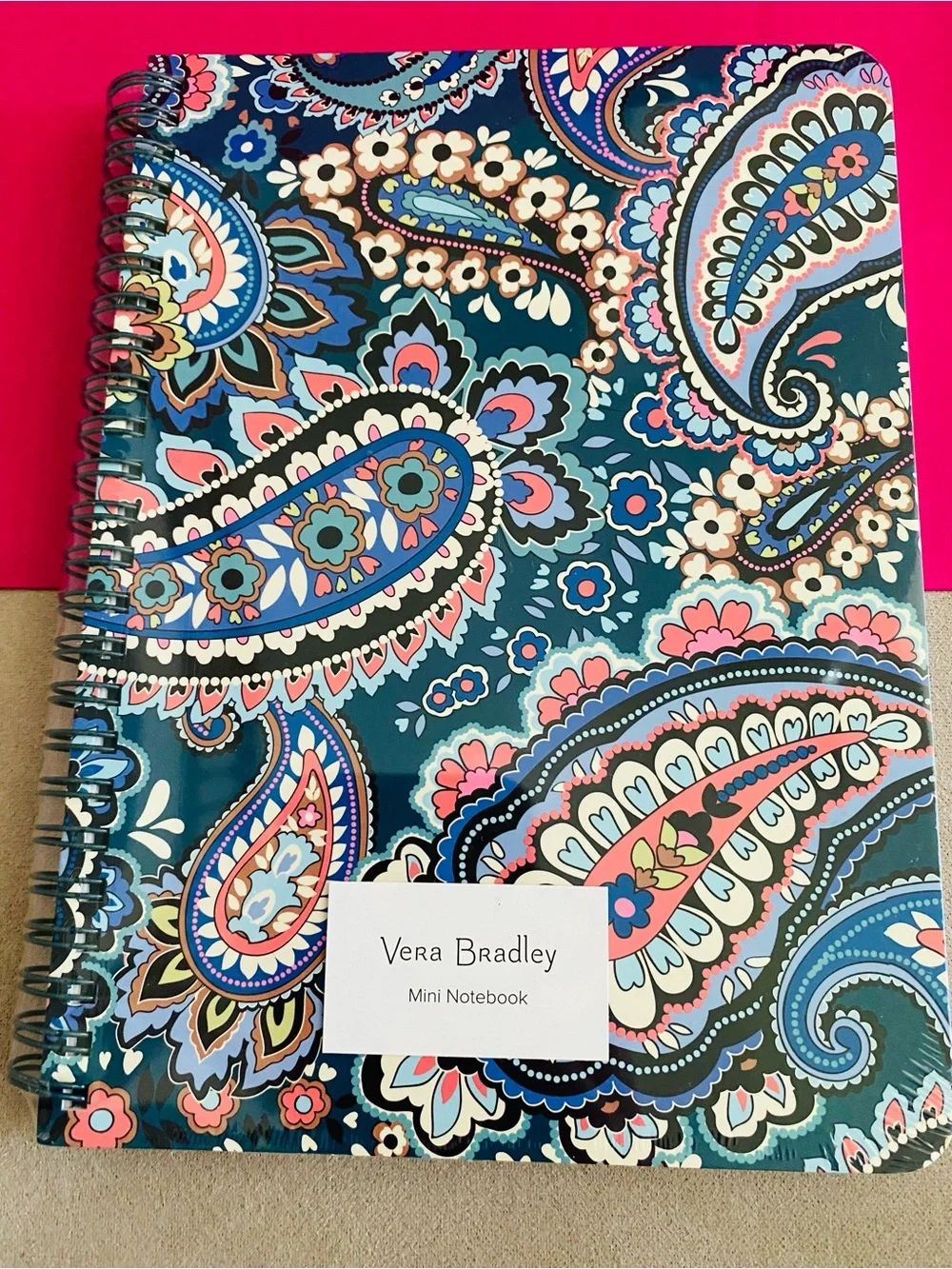 Vera Bradley Mini Spiral Notebook NWT Haymarket Paisley Jewel. 160 pages